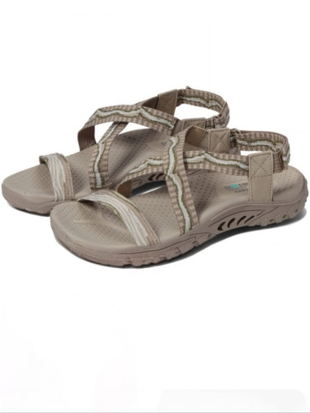 Skechers Reggae Gray Khaki Athletic Adventure Vegan Sandal Womens Size 11 NWT